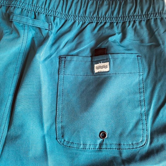 Trunks Surf & Swim Co Men MultiPurpose Short 6.5 in Sz XXL Stretch Jacquard Teal - Picture 14 of 15